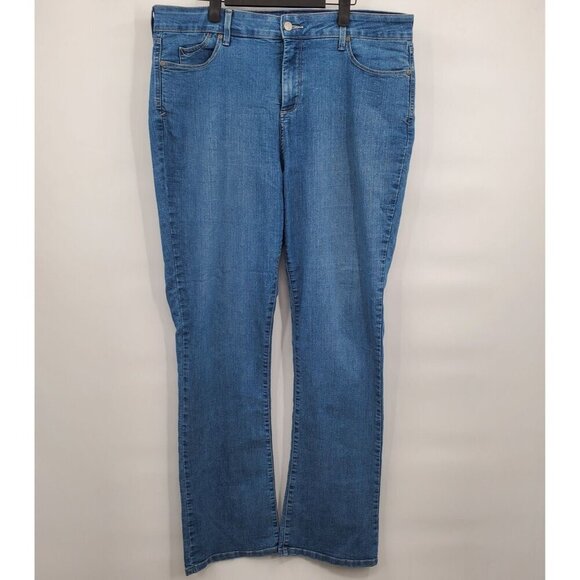 NYDJ Lyft Tuck Technology High Rise Jeans Denim Pants Women Size 16 Bootcut - Picture 1 of 13